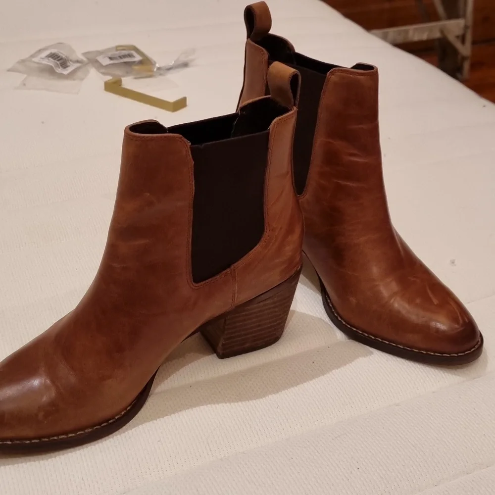 Windsor Smith "Faith" ankle length brown heeled boots - Picture 3 of 5